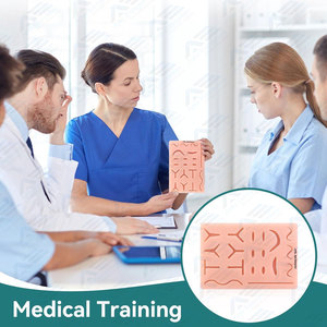 แผ่นฝึกเย็บแผลแบบอัพเกรดสำหรับการฝึกเย็บแผลทางการแพทย์  แบบซิลิโคนนำกลับมาใช้ใหม่ได้ พร้อมบาดแผลที่ตัดไว้ล่วงหน้า - Product Image 5