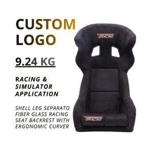 Asiento de Competición Tipo Bucket con Carcasa de Fibra de Vidrio, Tapicería de Gamuza, Orificios para Cinturón de Seguridad, Logotipo Personalizado, Color Personalizado, OEM, ODM, Venta al por Mayor - Product Image 4