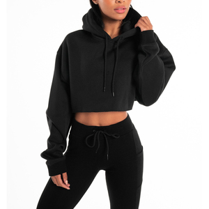 ladies cropped <b>hoodie</b> <b>long</b> sleeve oversized sweatshirt <b>women</b> cropped <b>hoodie</b> drawstring cotton <b>hoodie</b> ladies cropped <b>hoodie</b> - Product Image 1