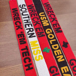 REWIN Wholesale Personalized Seed Bead <b>Crossbody</b> Custom Beaded Purse Strap for <b>Women</b> <b>Handbags</b> White Handmade - Product Image 1