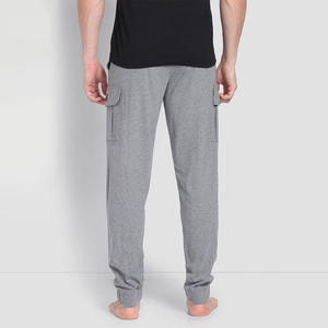 Custom Men's French Terry Cargo Joggers Premium Cotton Fleece Multi Pocket Sweatpants Streetwear Utility Pants OEM ODM Casual - Product Image 2
