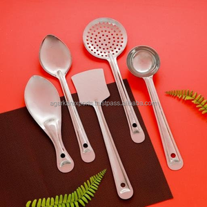 Premium Stainless Steel Serving Spoon Mirror Finish Long Handle Heavy Duty Kitchen <b>Utensil</b> Supplier Export - Product Image 1