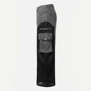 Pantalon cargo en jean ample et respirant 100 % coton pour homme, coupe décontractée, personnalisable OEM, idéal pour l'automne - Product Image 3