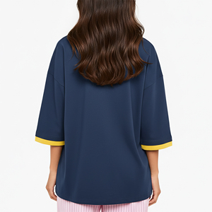 T-shirt pour femme de haute qualité, écologique, coupe classique, 100% coton, 220 g/m², manches courtes, épaules tombantes, appliques estivales, personnalisable - Product Image 2