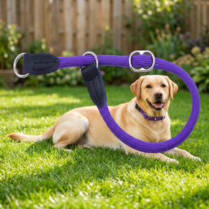 Cuerda redonda de un solo color al por mayor Premium con collar de perro ajustable de nailon a la moda para mascotas de cuero PU - Product Image 3