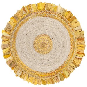 Alfombra Tejida a Mano de Lana/Yute, Ecológica, Apta para Mascotas, Antideslizante, Antibacteriana, de Pelo Corto, Gruesa, Moderna, con Patrón Abstracto - Product Image 2