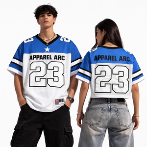 Camiseta de Fútbol de Malla Azul y Blanca Personalizada 23, Unisex, Talla Grande, Etiqueta Privada, Proveedor Mayorista de EE. UU. - Product Image 1