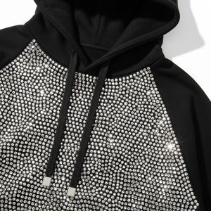 Casual Fashion Pullover High Quality Shiny Rhinestones <b>Hoodie</b> Streetwear Oversized Breathable Custom Manufacturer Hoodies - Product Image 6