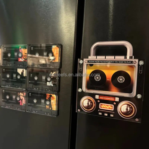 Reproductor de Música Magnético para Refrigerador con NFC y Reproducción Automática, Personalizado con Canciones, Mini Disco de Vinilo Negro, Regalo Decorativo - Product Image 1