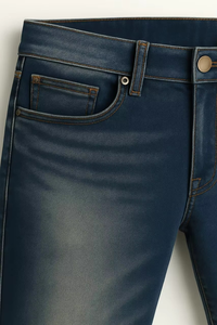 Pantalon en jean stretch coupe droite pour homme, étiquette personnalisée, tissu en coton épais pour un usage décontracté, pantalon pour homme - Product Image 6