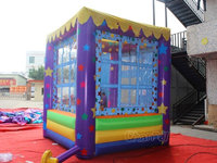 Tente gonflable pour enfants, combo kiosque et parcours de jeux, piste de course, château gonflable extérieur décoré, petite machine distributrice, carnaval
