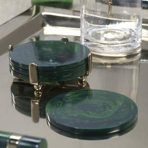 Royal Green <b>Marble</b> <b>Coasters</b> - Product Image 1
