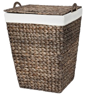 Eco-Friendly Woven Water Hyacinth Storage <b>Basket</b> with Handles Multipurpose Organizing for Home Laundry & Clothing Spaces - Product Image 6