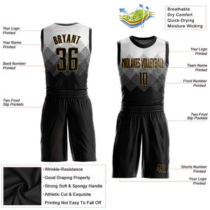 Ensembles d'uniformes de basketball personnalisés par sublimation, maillots et shorts de basketball respirants et à séchage rapide, vêtements d'équipe professionnels pour hommes et jeunes - Product Image 4