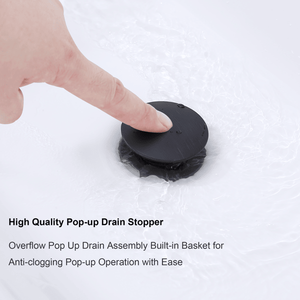 Robinet de salle de bain en bronze huilé de 4 pouces avec 2 poignées, siphon de vidange et accessoires pour lavabo - Product Image 6