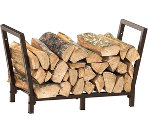 Metal Firewood Rack Rectangle Powder Coated Firewood Storage Rack Firewood Basket Powder Coated Fireplace Wood Storage Rack - Product Image 2