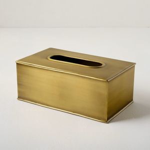 Cubierta moderna para caja de pañuelos metálica con diseño elegante, soporte para pañuelos de acero inoxidable para decoración del hogar, oficina y hotel. - Product Image 2