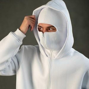 Sweat à capuche ninja vintage à demi-zip, imprimé sur mesure, en molleton imperméable et écologique, coupe décontractée, 100 % homme - Product Image 5