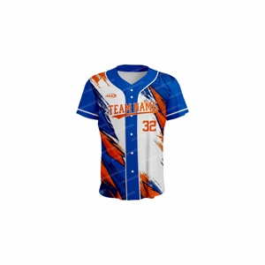 เสื้อเบสบอลซับลิเมชั่นคุณภาพสูงสั่งทำขายส่งสำหรับทีมเยาวชนผู้ชาย ผ้าโพลีเอสเตอร์แบบวินเทจ - Product Image 5