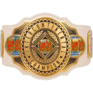 Premium Custom Champion Belt Wrestling Boxing MMA Championship Title Leather Strap Gold <b>Metal</b> <b>Plates</b> Personalized Logo OEM - Product Image 4