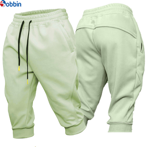 New Arrival <b>Men's</b> Custom Logo Front Casual Canvas Eco-Friendly Drawstring <b>3</b>/<b>4</b> <b>Length</b> Sweatpants Breathable Quick Dry Shorts - Product Image 6