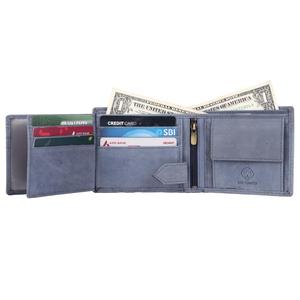 Portefeuille homme en cuir de luxe, best-seller, avec protection RFID, portefeuille à double pli pour le bureau, les courses et l'usage quotidien, disponible à la vente - Product Image 2