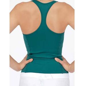 Women Solid Color Knitted Scoop Neck Tank <b>Top</b> Breathable Casual Style <b>Green</b> - Product Image 6