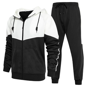 Chándal con Capucha y Bloques de Color para Hombre, Sudadera con Cremallera Completa y Bolsillos Laterales, Ropa Deportiva Casual para Otoño, Chándal Masculino 2026 - Product Image 1
