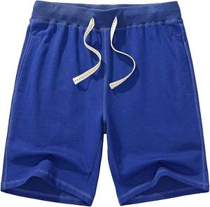 Pantalones Cortos Casuales de Algodón Ecológicos para Hombre con Cintura Elástica, Tela Ligera y Transpirable para Ropa Urbana de Verano - Product Image 1