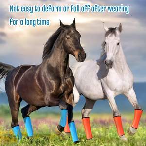 Juego de 8 Botas Antimoscas de Malla para Caballo, Ajuste Holgado, Antideslizantes, Transpirables, Protectores, Reducen el Estrés y la Fatiga en las Patas - Product Image 6