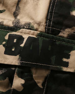 Pantalones Cortos Cargo de Camuflaje para Hombre, Cintura Media Elástica, Estilo Casual, 100% Poliéster, Lona Transpirable, Estampado por Sublimación con Diseño de Tiburón - Product Image 4