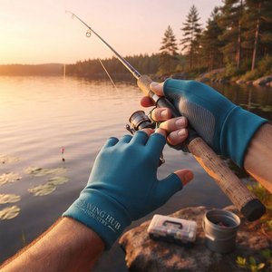 Guantes de Pesca con Protección Solar para Pescadores, Protección de Palma de Medio Dedo, Antideslizantes, Servicio OEM Personalizado - Product Image 5