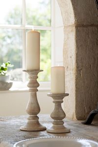 Handmade Natural Wood Round Rustic 3-Piece <b>Candle</b> Stand <b>Set</b> for Christmas Home Decor - Product Image 4