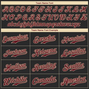 Anti-Bacterial Top Quality OMMiZ <b>women</b> Custom Black Crimson-City Authentic Baseball Jersey - Product Image 6