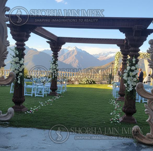 Elegance Indian Theme Mandap For Destination <b>Weddings</b> Marble Theme Outdoor <b>Wedding</b> - Product Image 4