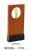 Trophée étoile en bois avec gravure pour les sports et les jeux, plaque de récompense durable