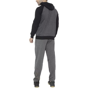 Ensemble de survêtement sportif pour homme à manches longues avec fermeture éclair contrastante - Product Image 2