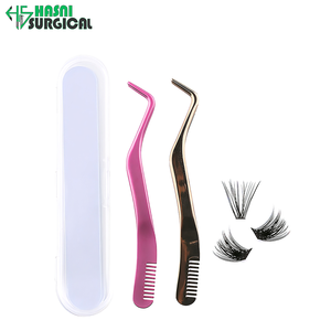 Heavy Duty Surgical Eyelash Tweezer Applicator False <b>Lash</b> Extension Beauty Tools Surgical Instruments - Product Image 4