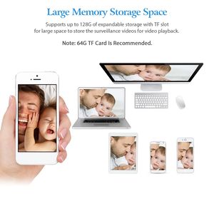 Telecamera di Sicurezza Smart per Casa 720P WiFi IP con Visione Notturna, Rilevamento Movimento, Comunicazione Bidirezionale e Registrazione in Loop - Product Image 6