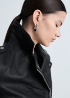 Jaket Kulit Asli Wanita Modern Kasual Resleting Mantel Fashion Warna Ukuran Sesuai Pesanan