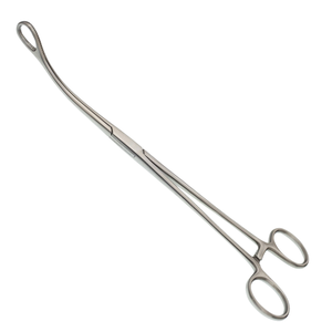 Foerster <b>Sponge</b> Forceps 24 cm Curved Serrated Stainless Steel Surgical <b>Sponge</b> Holding Forceps Ring <b>Handle</b> Instrument - Product Image 4
