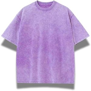 เสื้อยืดคอตตอนยูนิเซ็กซ์ 220 GSM หนัก ทนทาน สไตล์วินเทจ ซักย้อมสีแบบแอซิดวอช มีหลายสี หลายขนาด - Product Image 1