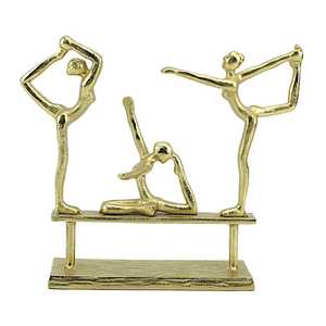 Golden Yoga Figurine Sculpture Modern Artistic Tabletop <b>Decor</b> Handmade Gold Plated Eco-Friendly Durable Living Room Home - Product Image 5