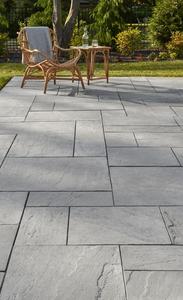 Dalles de patio en grès naturel gris Kandla, découpées sur mesure, pour allée extérieure rectangulaire - Product Image 4