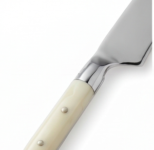 <b>Vintage</b> Flatware Set With Cream Resin Handles Mirror Polished Stainless Steel Spoon Fork Knife Dishwasher <b>Safe</b> Cutlery For Home - Product Image 2