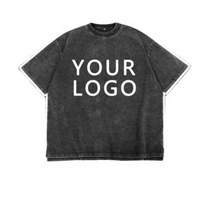 T-shirt vintage délavé effet soleil, coupe oversize unisexe, coupe carrée, en coton, épaules tombantes, style décontracté, streetwear urbain. - Product Image 1