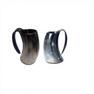 Chopes à bière en corne - Design vintage, écologiques, légères, emballage cadeau, compatibles lave-vaisselle et micro-ondes, pour anniversaire - Product Image 5