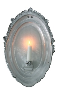 เชิงเทียนติดผนังโลหะโบราณสไตล์วินเทจ สำหรับตกแต่งบ้าน โรงแรม ร้านอาหาร - Product Image 3