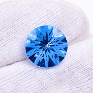 พลอยสังเคราะห์นาโนคุณภาพสูง สีน้ำเงิน เกรด AAA รูปทรงเว้า สำหรับทำเครื่องประดับ แบบคาโบชอง เจียระไน ปรับแต่งได้ - Product Image 5