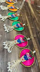 Traditional Fancy Handmade Paper <b>Beads</b> Art Deco Design Shubh Labh Wall/<b>Door</b> Hanging Pair Diwali Decoration Wedding Favour Gift - Product Image 3